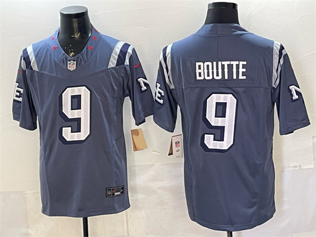 Men's New England Patriots #9 Kayshon Boutte Storm Blue 2025 F.U.S.E. “Rivalries” Vapor Limited Stitched Football Jersey Men's New England Patriots #9 Kayshon Boutte Storm Blue 2025 F.U.S.E. “Rivalries” Vapor Limited Stitched Football Jersey